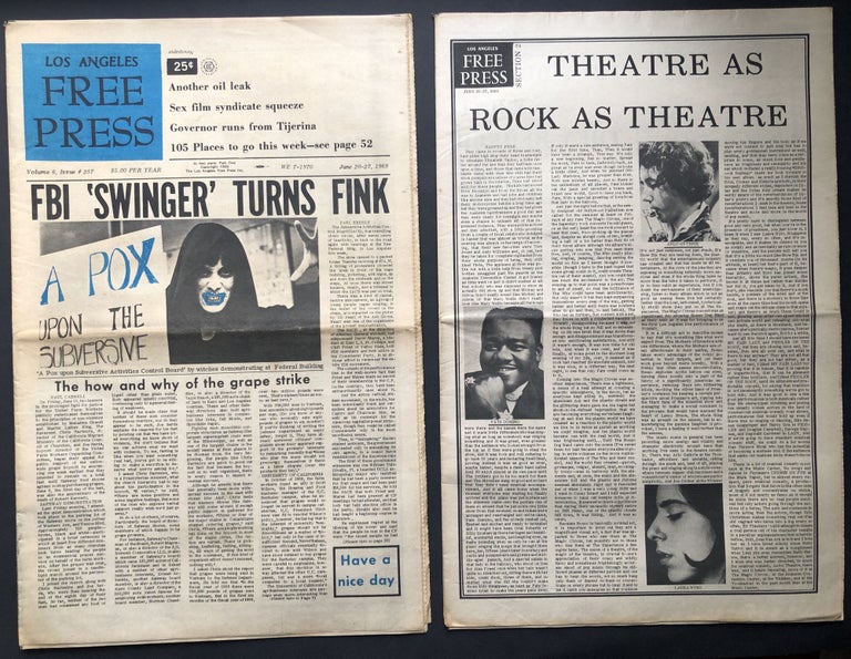 Item #H28184 Los Angeles Free Press, Vol. 6 #257, June 20-27, 1969 - all two parts. Pete Seeger Harlan Ellison, Marshall McLuhan.