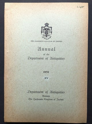 Item #H28204 Annual of the Department of Antiquities of Jordan, Vol. XV, 1970. ed H. J. Franken