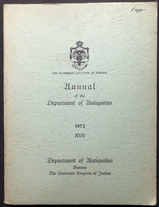 Item #H28206 Annual of the Department of Antiquities of Jordan, Vol. XVII, 1972. Henry O. Thompson