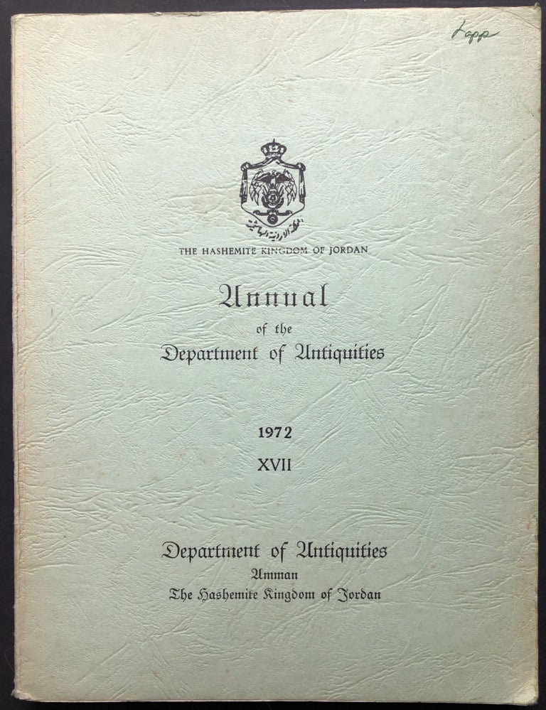 Item #H28206 Annual of the Department of Antiquities of Jordan, Vol. XVII, 1972. Henry O. Thompson.
