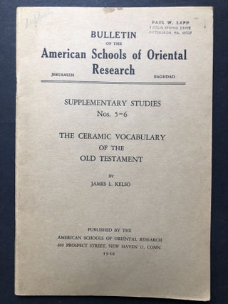 Item #H28216 The Ceramic Vocabulary of the Old Testament [Bulletin of the American Schools of...