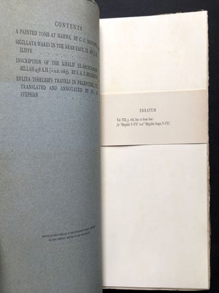 The Quarterly of the Department of Antiquities in Palestine, Vol. IX, no. 1, 1939