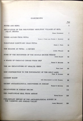 Annual of the Department of Antiquities of Jordan, Vols. VI & VII, 1962 -- contributor's own copy