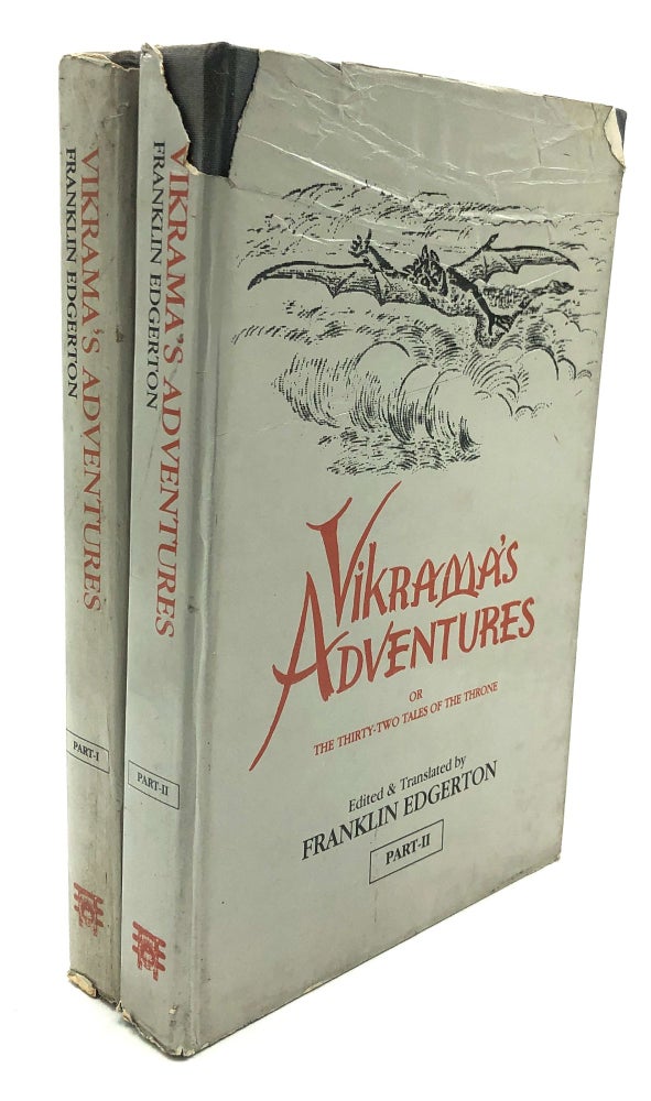 Item #H28312 Vikrama's Adventures or the Thirty-Two Tales of the Throne, 2 volumes. Franklin Edgerton, ed.