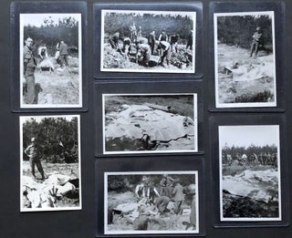 Item #H28338 18 ca. 1944 original photos of American infantry exhuming bodies from a mass grave...