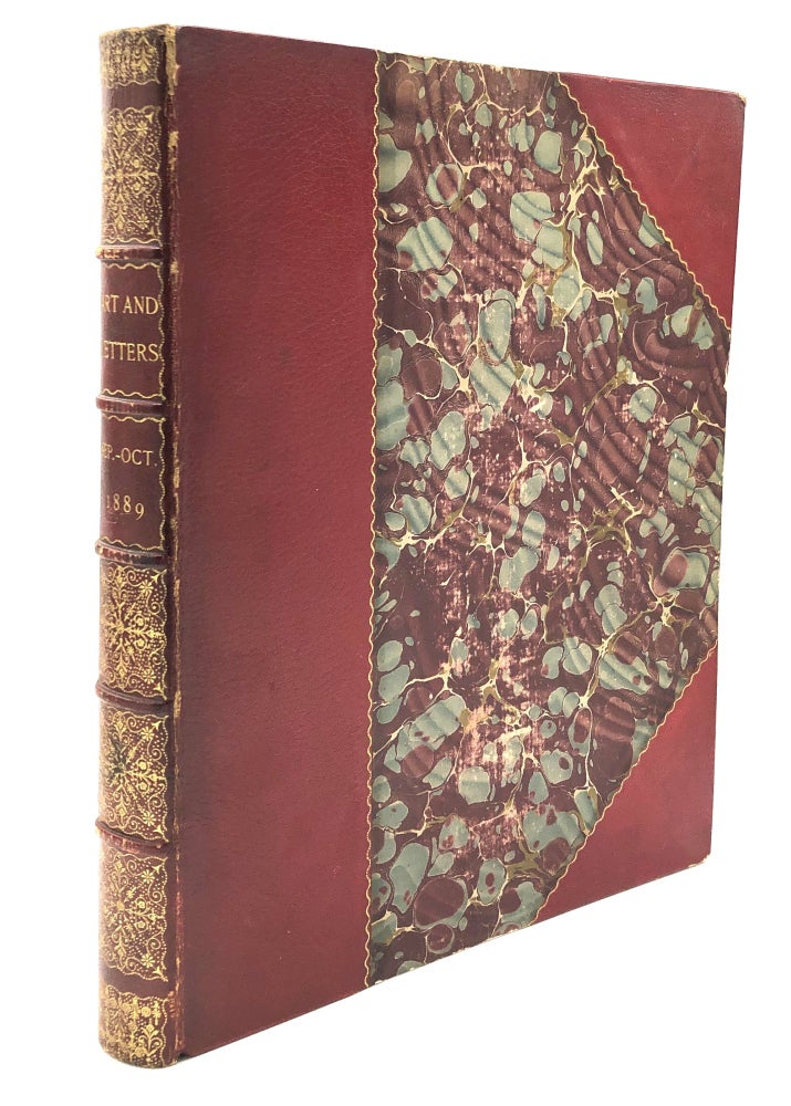 Item #H28396 Art and Letters, September-October 1889, finely bound with many prints and etchings. Rodin Manet, Millet.