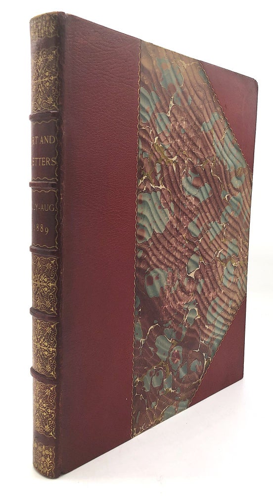 Item #H28400 Art and Letters, July-August, 1889, finely bound with many prints and etchings. Albert Lynch Adrien Moreau, Boutet de Monvel.