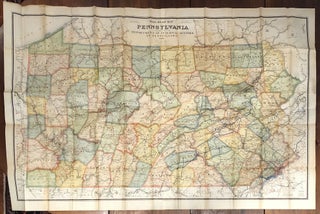 Item #H28407 Railroad Map of Pennsylvania, 1904. J. Sutton Wall