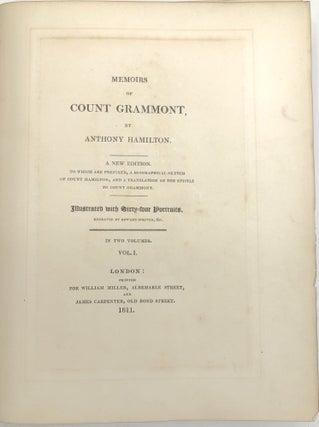Memoirs of Count Grammont, Vol. I only (1811 LP edition extra-illustrated including original painting by George Perfect Harding)
