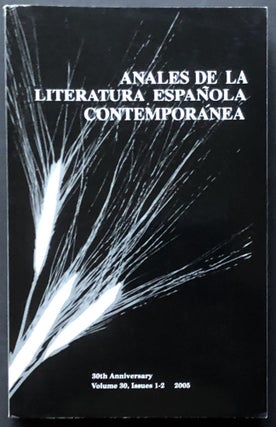 Item #H28453 Anales de la Literatura Espanola Contemporanea, Vol. 30 nos. 1 & 2 (in one book),...