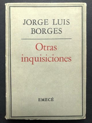 Item #H28483 Otras Inquisiciones. Jorge Luis Borges