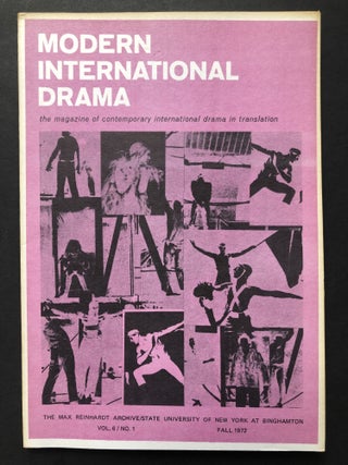 Item #H28496 Modern International Drama, Fall 1972: Contemporary Trends in the Catalan Theater,...