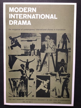 Item #H28511 Modern International Drama, Fall 1976: Theatre in Bolivia, Radiance and Death of...