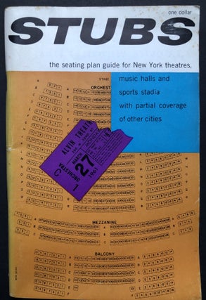 Item #H28533 1960 edition of STUBS, the seating plan guidce for New York theatres, music halls...