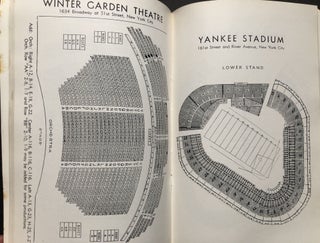 1960 edition of STUBS, the seating plan guidce for New York theatres, music halls and sports stadia, with partial coverage of other cities