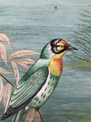 Indian hand-painted miniature of a sparrow, early 20th century
