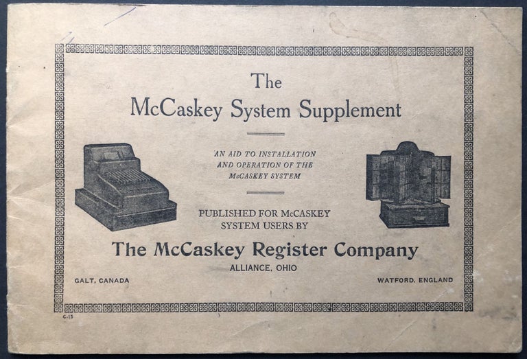 Item #H28656 1936 The McCaskey System Supplement, An Aid to Installation and Operation of the McCaskey System. McCaskey Register Co.