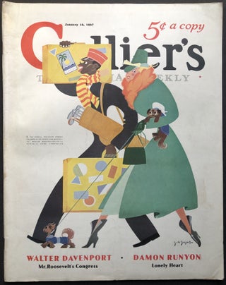 Item #H28664 Collier's The National Weekly, January 16, 1937 with "Guys and Dolls" story by...