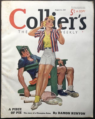 Item #H28667 Collier's The National Weekly, August 21, 1937 with Runyon "Guys and Dolls" story....