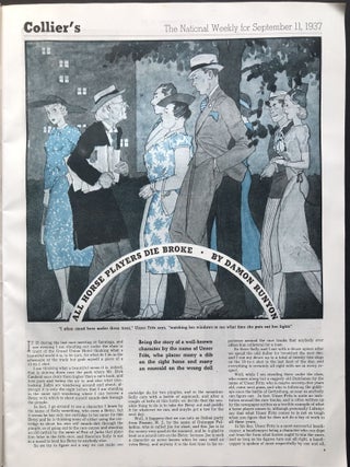 Collier's The National Weekly, September 11, 1937 with Runyon's "All Horse Players Die Broke"