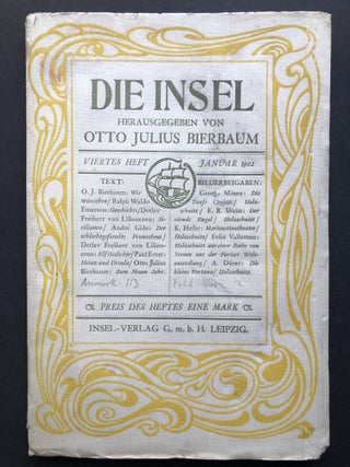 Item #H28676 Die Insel, Januar 1902. Otto Julius Bierbaum, Detlev Freiherr von Liliencron, Andre...