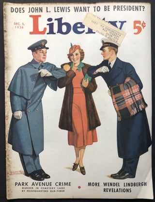 Item #H28680 Liberty Magazine, Dec. 5, 1936 with early James Cain story, "Brush Fire" James M....