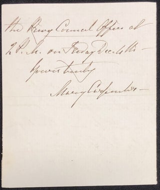 1857 note from the Bristol educational reformer