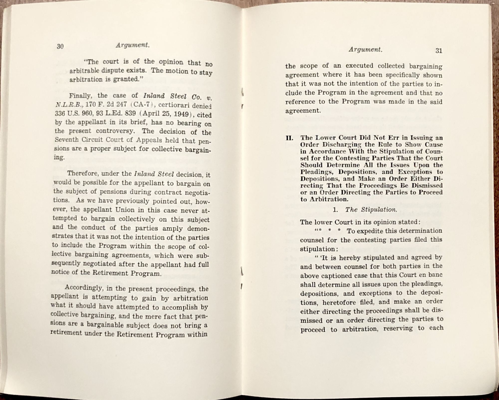 1949 Brief for Appellee, Grocery and Good Warehousemen Local Union no ...