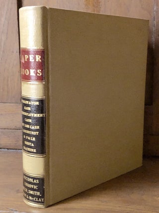 Item #H28817 1955-1956 bound volume of printed documents (briefs, petitions, etc) on various...