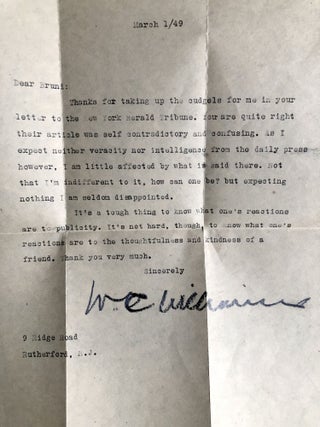 1949 signed letter to Thomas Bruni, an educator in Allentown PA
