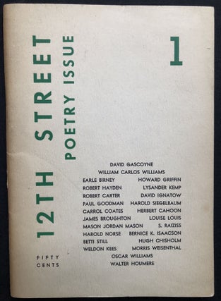 Item #H28837 12th Street: A Quarterly: Poetry Issue, Vol. 3 no. 1, December 1949. William Carlos...