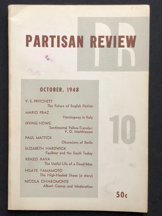 Item #H28838 Partisan Review, October 1948. Delmore Schwartz, William Carlos Williams, Mario Praz