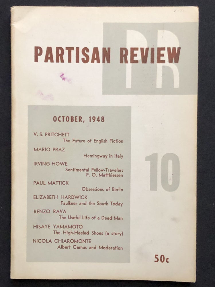 Item #H28838 Partisan Review, October 1948. Delmore Schwartz, William Carlos Williams, Mario Praz.