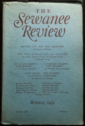 Item #H28845 The Sewanee Review, Winter 1951, Vol. LIX, no. 1. William Carlos Williams, Hugh...