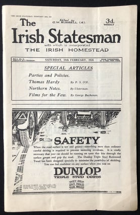 Item #H28871 The Irish Statesman, Vol. 8 no. 24, February 18, 1928. G. W. Russell, ed. Frank...