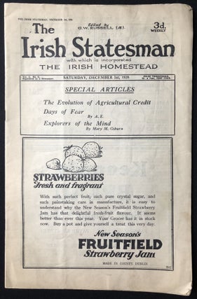 Item #H28880 The Irish Statesman, Vol. 11 no. 13, December 1, 1928. G. W. Russell, ed. Austin...
