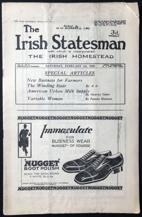 Item #H28882 The Irish Statesman, Vol. 13 no. 22, February 1, 1930. G. W. Russell, F. R. Higgins,...