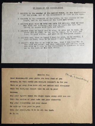 Moscoma, A Camp for Girls on Lake Erie (Conneaut, Ohio), ca. 1950 promotional pamphlet