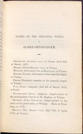 Methods of Harmony, Figured Base, and Composition, adapted for Self-Instruction, Vol. I only. Translated from the last German Edition, as augmented and arranged by his pupil, the Chevalier von Seyfried, with the Remarks of M. Choron. Translated from the last Paris Edition by Arnold Merrick.