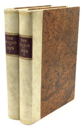 Item #H28969 The Studio for 1929 in 2 volumes, vellum over marbled boards. Berenice Abbott,...