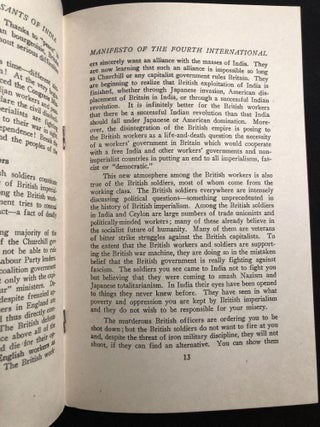 To the Workers and Peasants of India: Manifesto of the Fourth International