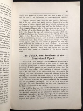 The Founding Conference of the Fourth International (World Party of the Socialist Revolution): Program and Resolutions