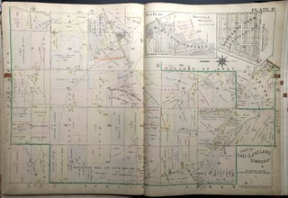 Item #H29050 Part of East Cleveland Township, OH (Mayfield & Lee), 1898 linen-backed double-page...