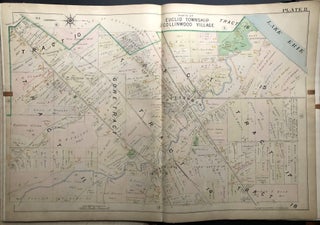Item #H29051 Part of Euclid Township & Collinwood Village, OH, 1898 linen-backed double-page...