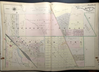 Item #H29061 Parts of Brooklyn Township & Rockport Hamlet, OHm 1898 linen-backed double-page...