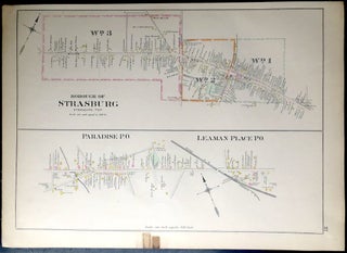 Item #H29070 1899 linen-backed 22.5 x 16" map: Strasburg, Paradise, Leaman Place, from Survey...