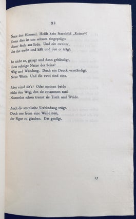 Die Sonette an Orpheus. Geschrieben als ein Grab-Mal für Wera Ouckama Knoop, one of 300 numbered