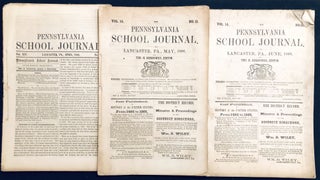 Group of 38 issues of The Pennsylvania School Journal July 1861 - June 1866, the Civil War years!