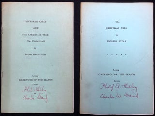 Item #H29191 2 Christmas pamphlets from 1963 & 1965 inscribed to Charles Mann (rare books...