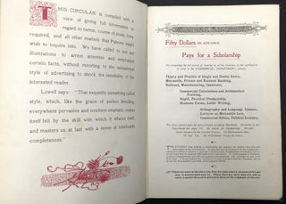 Ca. 1890s promotional book & course guide for Duff's Mercantile College, Pittsburgh: penmanship, bookkeeping, shorthand, phonography, typing, etc.